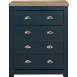 Birlea Highgate Navy/Oak Chest of Drawer 79x94cm