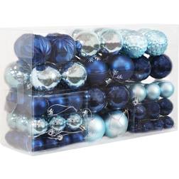 Sunnydaze Decor SME-846 Blue/Silver Christmas Tree Ornament 2.2" 100pcs
