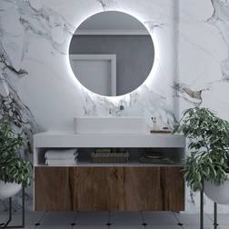 Daramio - Rundt spegel med LED lys E2
