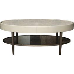 Global Views Ellipse Ivory/Gray Coffee Table 28x46"