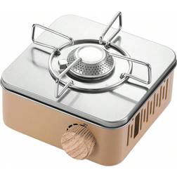 Shein 1pc Khaki Portable Camping Gas Stove Outdoor Cooking Stove For Bbq