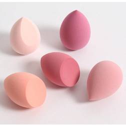 Shein 5pcs/Set Beauty Blender Mixed Makeup Sponge, For Liquid, Cream, & Powder, Non-Latex Wet And Dry Dual Use Foundation Cosmetic Puff, Ideal For All