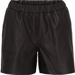 Notyz Leather Shorts - Black