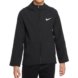 NIKE Boy's Dri-FIT Woven Training Jacket - Black/Black/Black/White