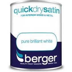 Berger Quick Dry Satin Pure Pure Wood Paint White