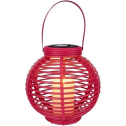 Candle Solar Decoration Pink/Orange Lantern 20cm