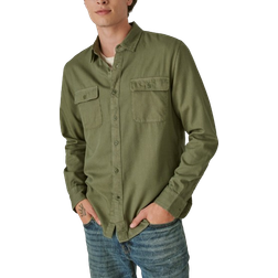 Lucky Brand Lived-In Long Sleeve Utility Shirt - Deep Lichen Green