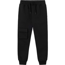 Name It Kid's Cargo Sweatpants - Black