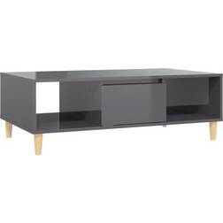 vidaXL 806021 Grey High Gloss Soffbord 60x103.5cm
