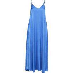 Selected Satin Maxi Dress - Nebulas Blue