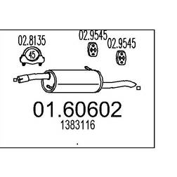 MTS Silencieux arrière 01.60602 960 FORD: Fusion Break