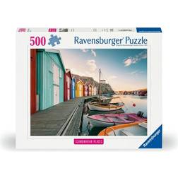 Ravensburger Ravensburger Puzzle 12000847, Scandinavian Places Bootshäuser in Smögen, Schweden 500 Teile Puzzle für Erwachsene und Kinder ab 12 Jahren