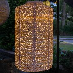 LUMIZ Cylinder Paisley Solar Lantern 18 Pink