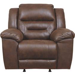 Ashley Stoneland Faux Leather Recliner Dark Brown Armchair 42"