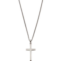 Serge Denimes Cross Necklace - Silver