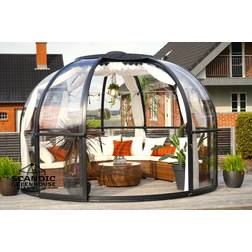 Scandic Greenhouse Skydome Rund 13.2m² Sort Aluminium