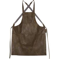 Dutchdeluxes Suspender Förkläde Brun (78x64.5cm)