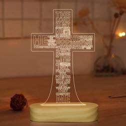 Lightzz Jesus Cross 3D Night Yellow Jullampa 22.5cm