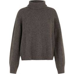 Modström Adrianmd T-Neck Jumper - Espresso Melange