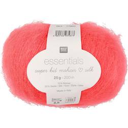 Rico Design Essentials Super Kid Mohair Silk Yarn Neon Red 200m