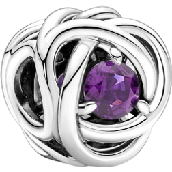 Pandora Charm 790065C02 Círculo eternity púrpura