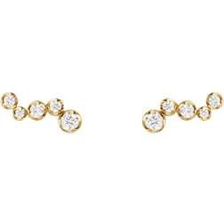 Georg Jensen Signature Stud Earrings - Gold/Diamond