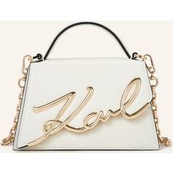 Karl Lagerfeld K/signature Small Crossbody Bag, Woman, Off White, Size: One size One size