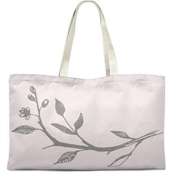 Bonamaison Printed Tote Bag - White