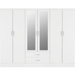 Zipcode Design Cascio White Gloss Wardrobe 230x182.5cm