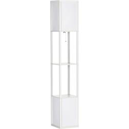 Homcom Shelf with Dual Floor Lamp