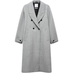 Mango Gauguin Oversize Wool Coat - Grey