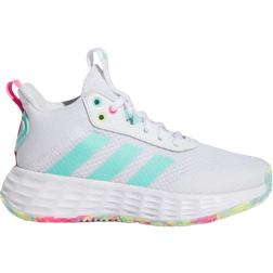 Adidas Kid's Ownthegame 2.0 - Cloud White/Flash Aqua/Lucid Pink