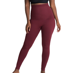 Shapermint Essentials High Waisted Shaping Leggings - Burgundy