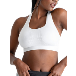 Shapermint Truekind Seamless Racerback Sports Bra - White