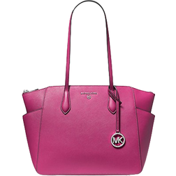 Michael Kors Marilyn Medium Saffiano Leather Tote Bag - Deep Fuchsia