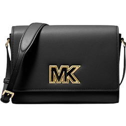 Michael Kors Mimi Medium Leather Messenger Bag - Black