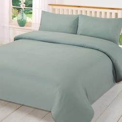 Brentfords Duck Egg Single Duvet Cover Green, Blue (37x26cm)