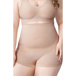 Shapermint Essentials All Day Every Day High Waisted Shaper Boyshort - Oatmeal