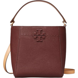 Tory Burch Small Mcgraw Textured Bucket Bag - Muscadine