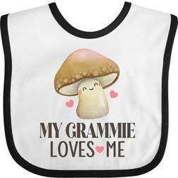 Inktastic Grammie Loves Me Granddaughter Mushroom Baby Bib