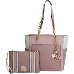 MKF Collection Rochelle Tote & Wristlet Set - Blush Mauve