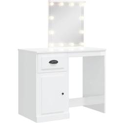 vidaXL Avec Lumières LED Table De Maquillage Avec Rangement Coiffeuse 42x90cm