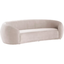 Austin Rounded Light Beige Sofa 232cm 3 personers