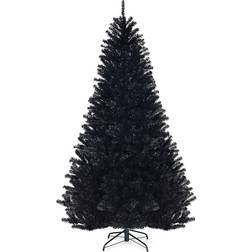 Costway Hinged Artificial Black Christmas Tree 90"