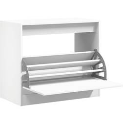 vidaXL 840001 White Portascarpe 80x69cm