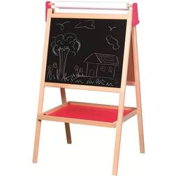 Lelin Slated Board & Whiteboard with Paper Roll 2 in 1