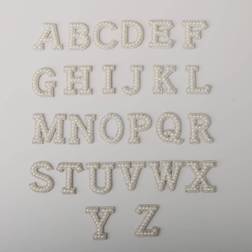 Shein 26pcs Letter Shaped Fake Pearl Decor Iron-on Patch