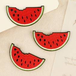 Shein Embroidered Badge Clothing Hat Accessories Diy Iron-On Cloth Patch Watermelon 3pcs/Set