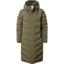 Tog24 Raleigh Womens Long Insulated Jacket - Khaki