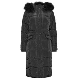 PixieGirl Petite Midi Padded Coat - Black